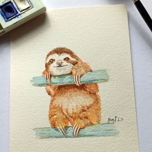 Original artwork watercolor painting  for sale